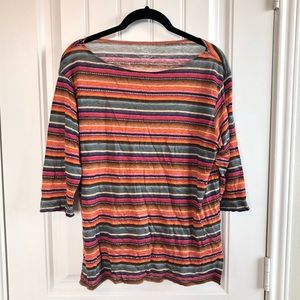 majestic filatures colorful linen top size M